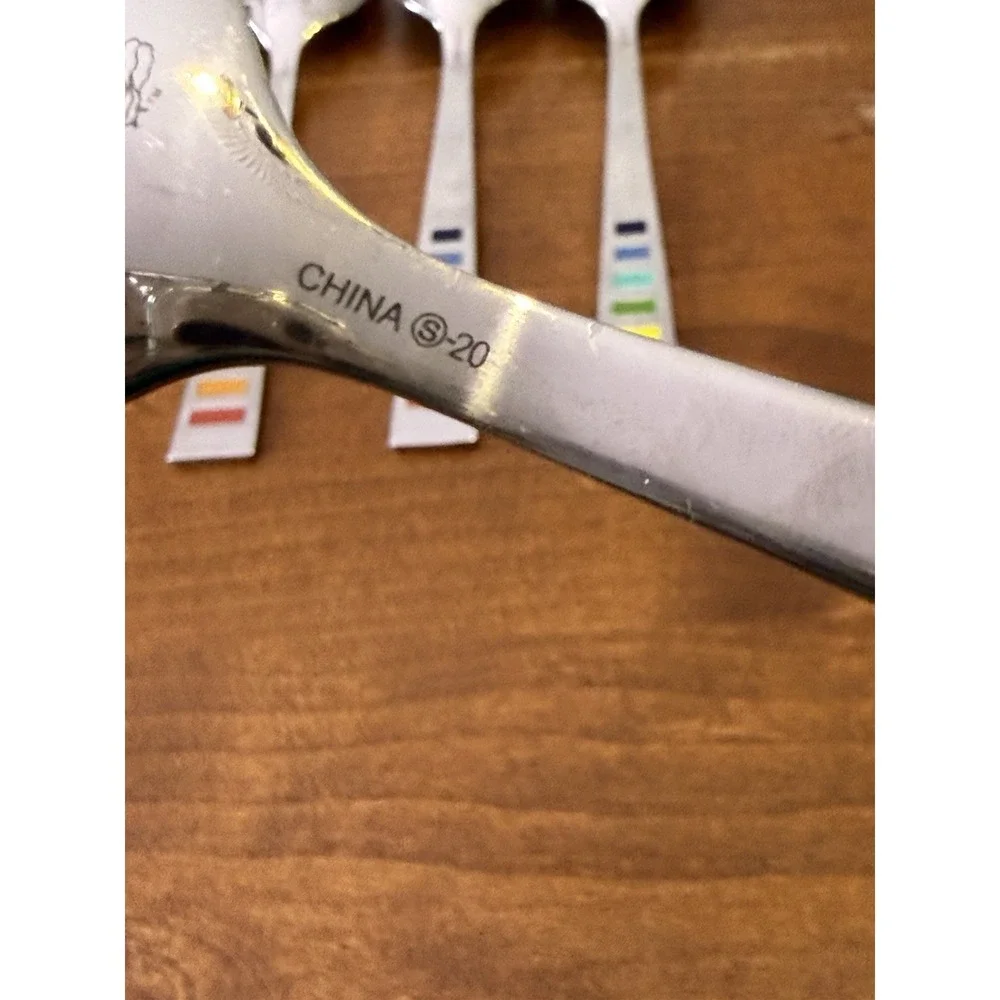 FIESTA CELEBRATION Stainless Cambridge 4 Soup Spoons Flatware 8